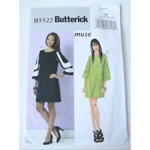 Misses Close Fitting A-Line Dress EASY Sewing Pattern - Butterick 5522 - Size 8